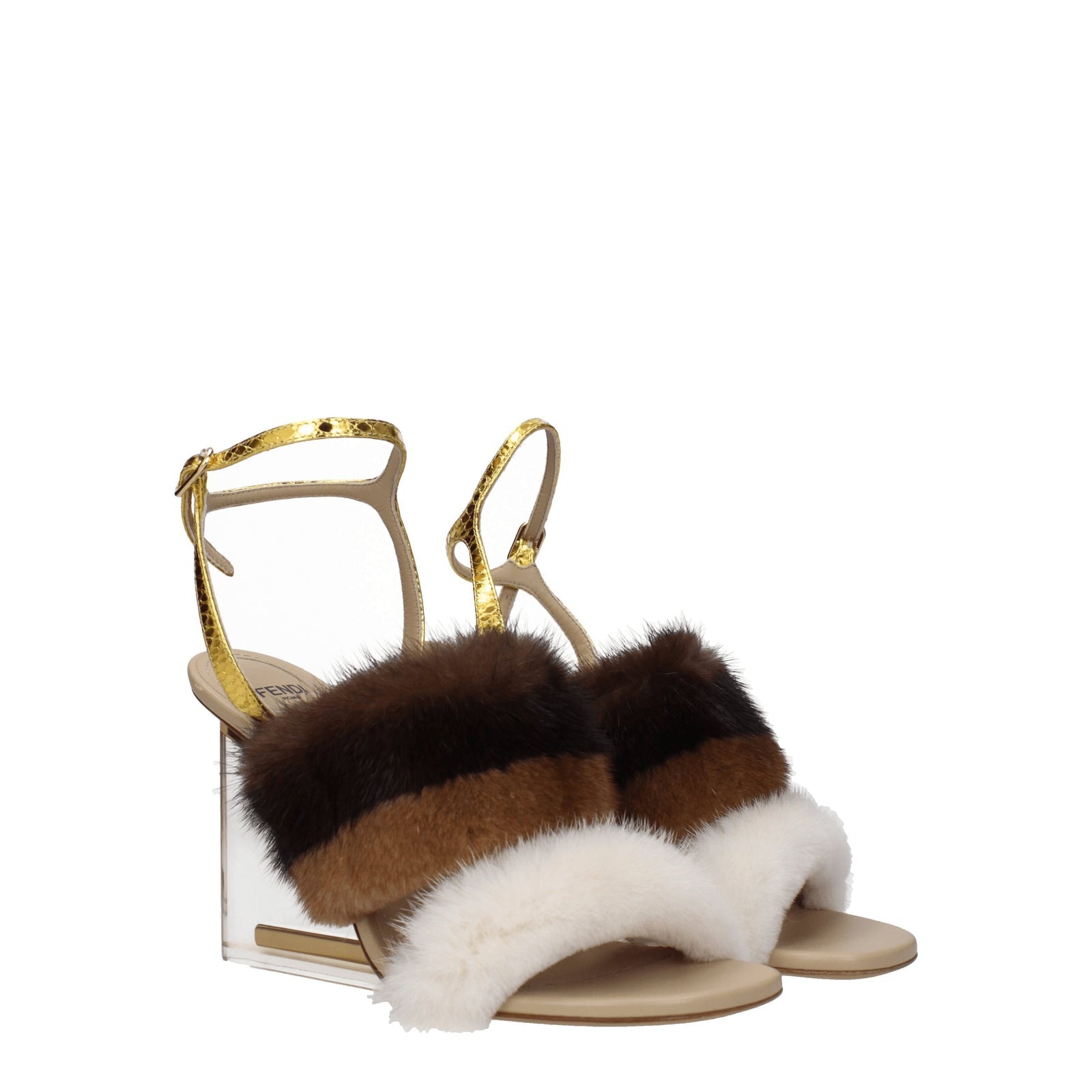 Fendi フェンディサンダル女性ミンクブラウン/ゴールド - Image 4