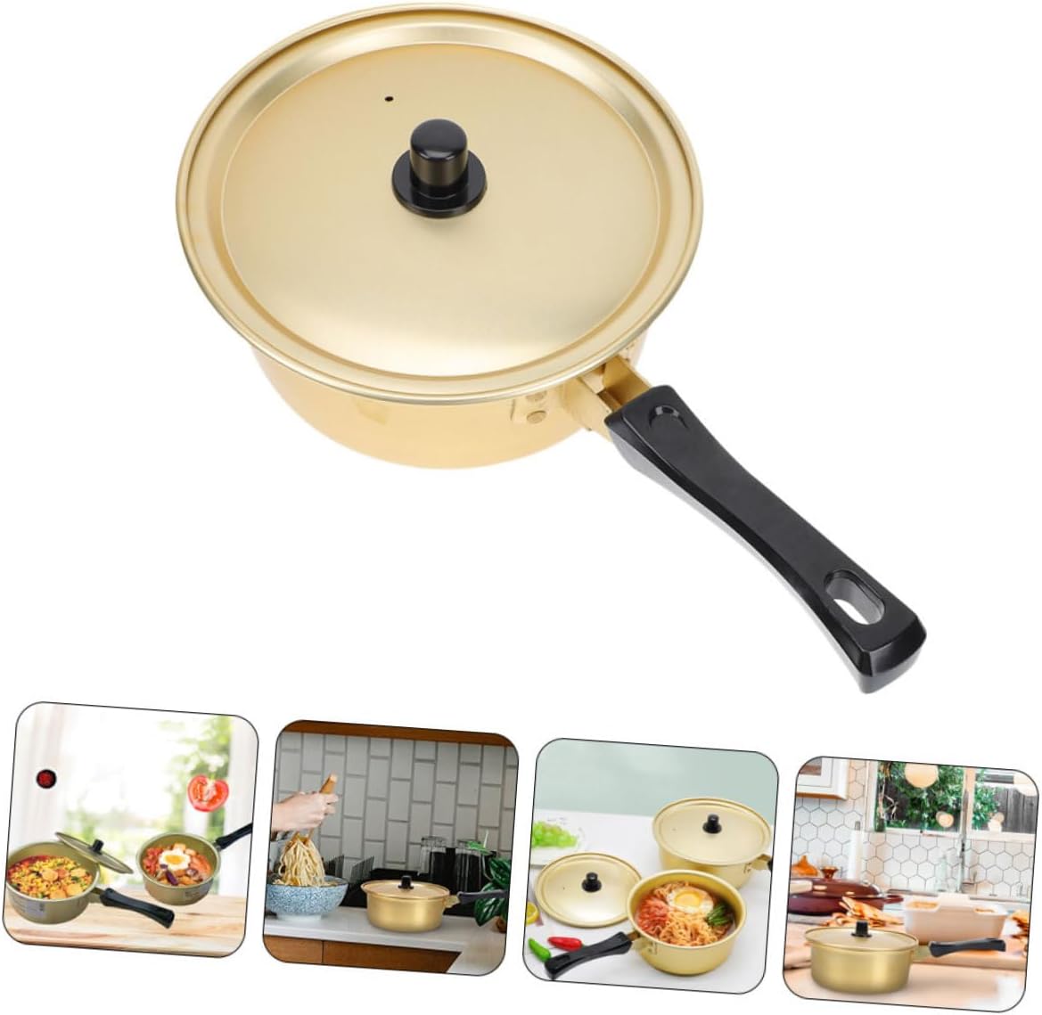 NUOBESTY Korean Spicy Ramen Pot, Curry Pot, Korean Ramen Cooker, Udon Bowl, Restaurant Pot, Ih Stock Pot, Noodle Bowl, Instant Ramen Pot, Aluminum Stock Pot, Korean Stock Pot, Korean Stock