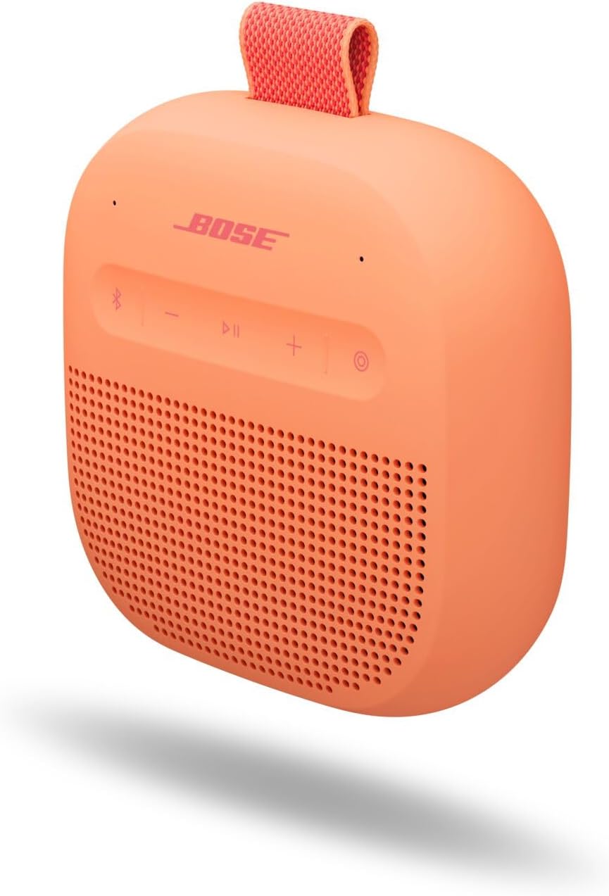 Bose SoundLink Micro Portable Speaker LE (2nd Generation) Up to 12 Hours of Continuous Playback Waterproof Dustproof Bluetooth Mini Outdoor Speaker Sunset Peach