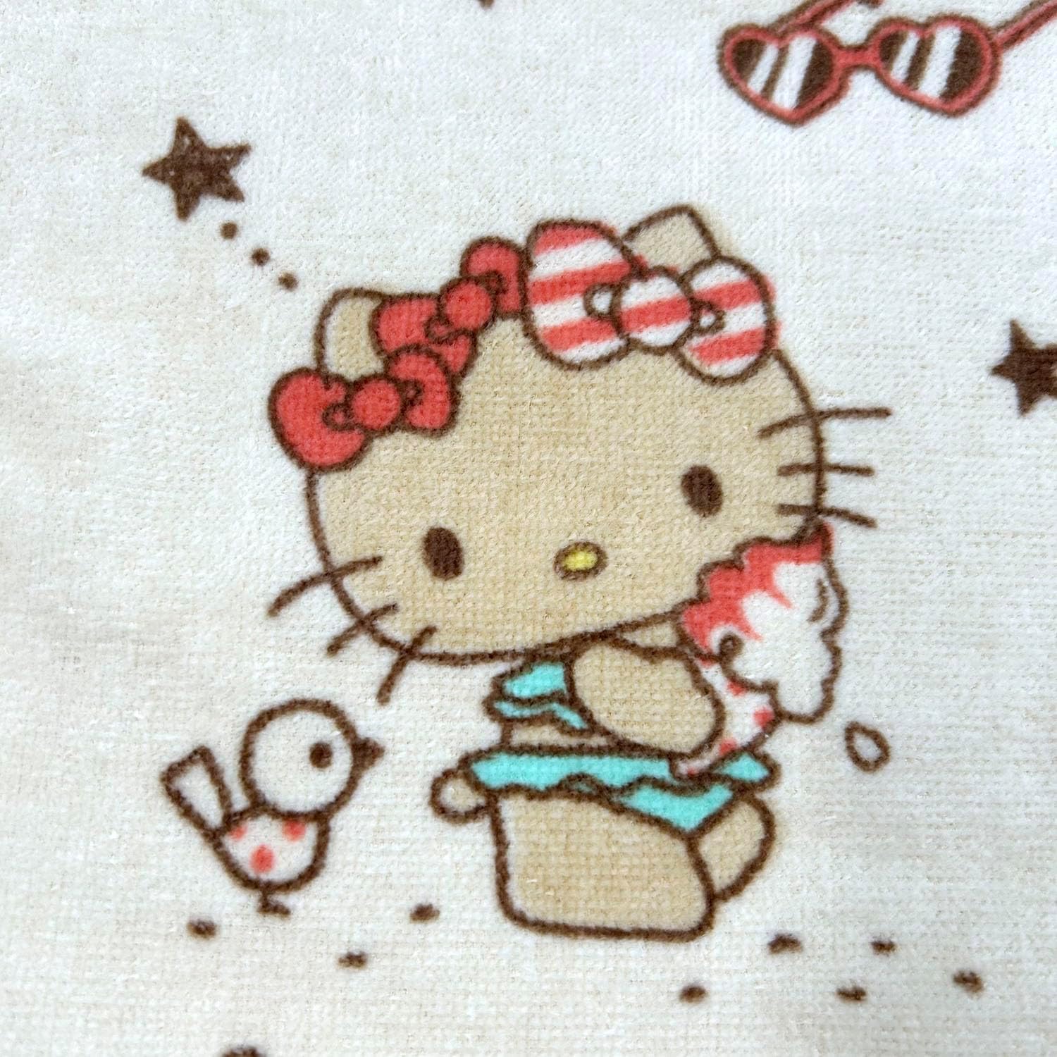 Nomura Towel Sanrio Characters Hello Kitty Face Towel, Set of 2, 13.4 x 29.5 inches (34 x 75 cm), 100% Cotton, Summer Days