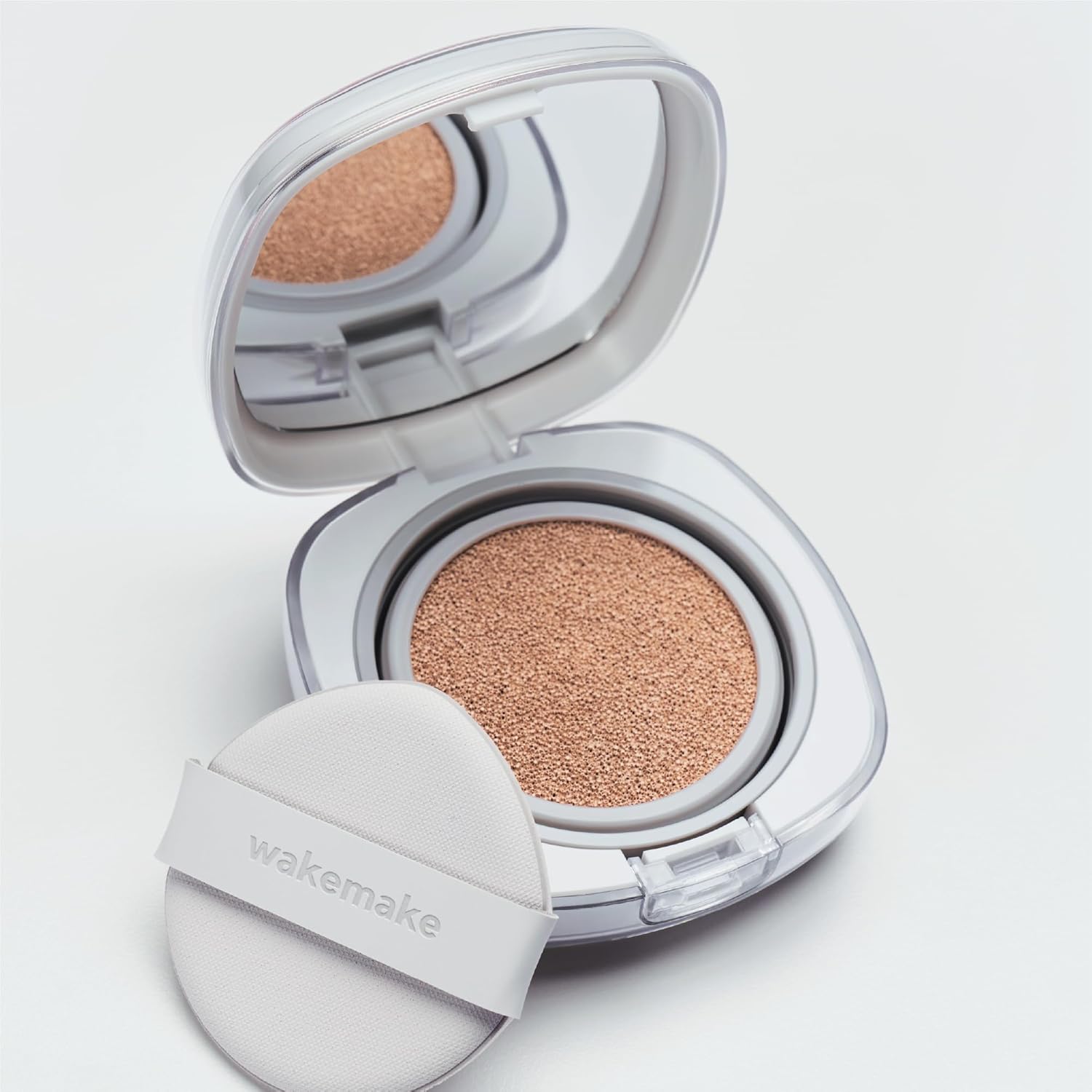 wakemake Seamless Wear Cushion, Cushion Funde, Moisturizing, Skin Feeling, Transparent, Korean Cosmetics (22N Neutral)