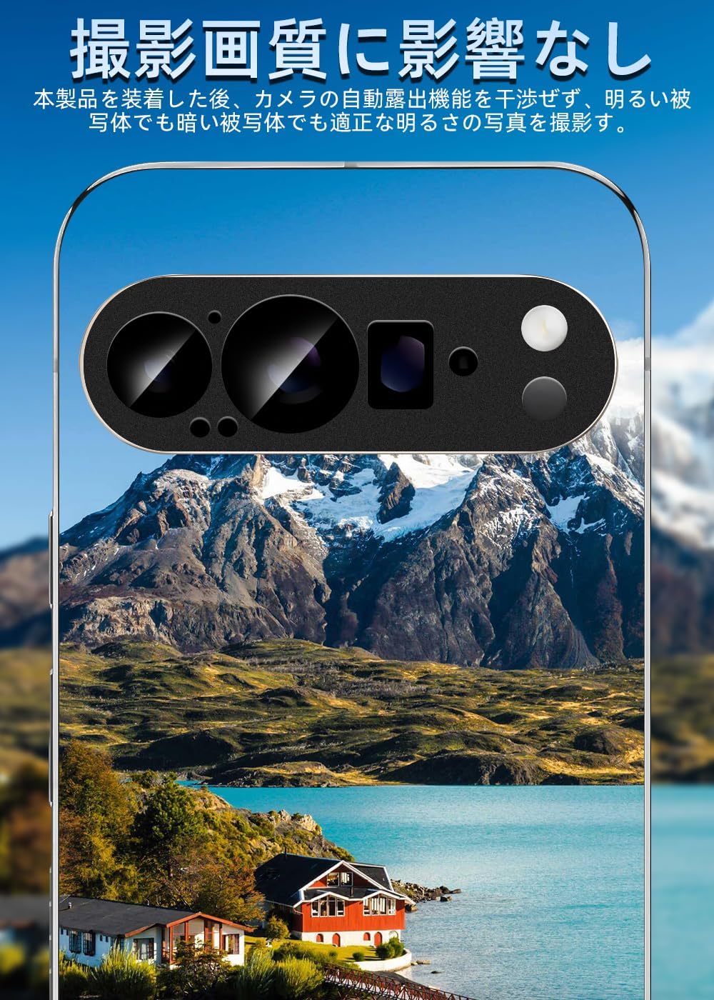 ZXZone for Google Pixel 9 Pro Camera Film Aluminum Alloy + AR High Transmittance Tempered Glass ZXZone Pixel 9 Pro Lens Protection Camera Cover Lens Protection Film Explosion Proof Shockproof Scratch