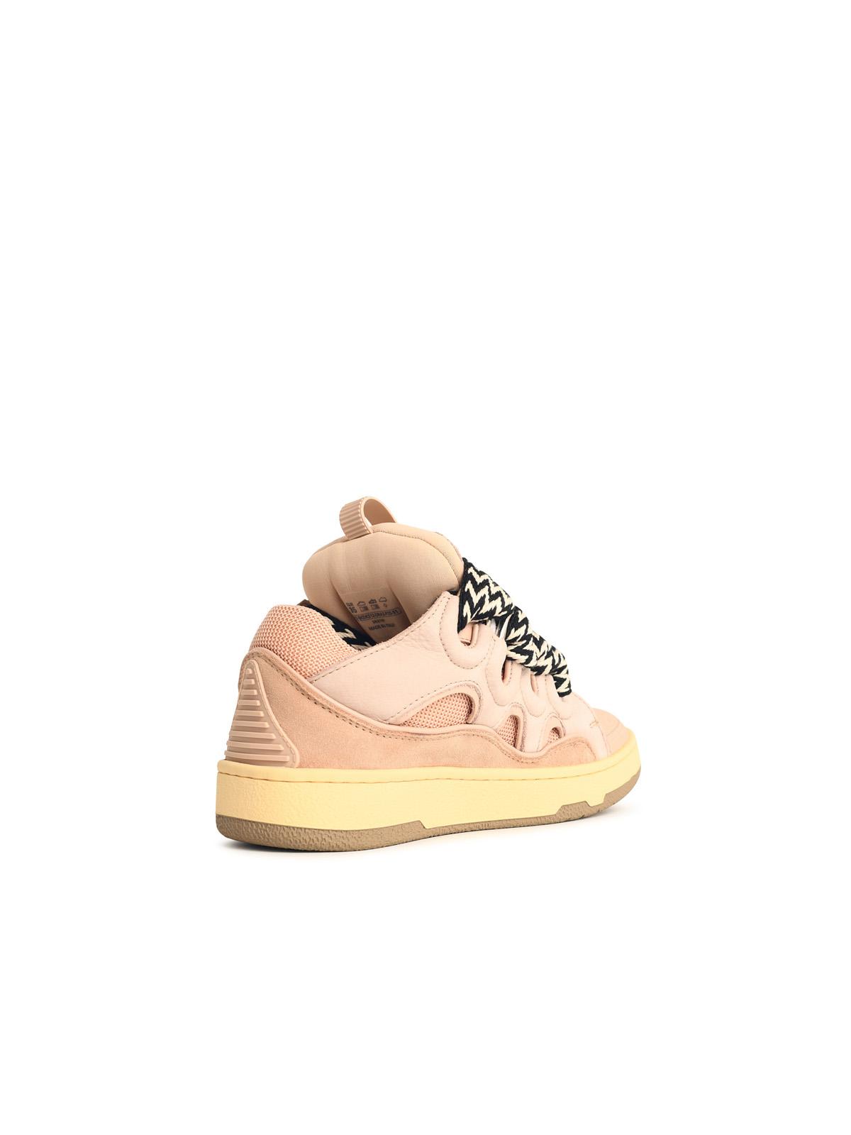 Lanvin Lanvin 'Curb'ピンクリアブレンドスニーカー - Image 4