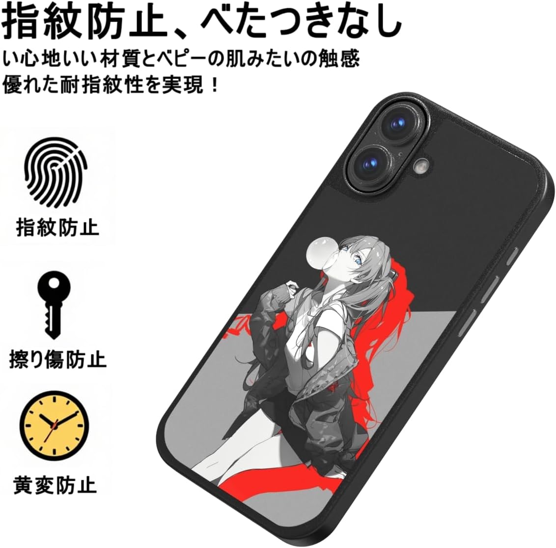 THE DREAMY LIFT iPhone Case Anime Manga EVA Asuka Cute Cool Beautiful Moe Popular Goods Smartphone Case (iPhone 16)