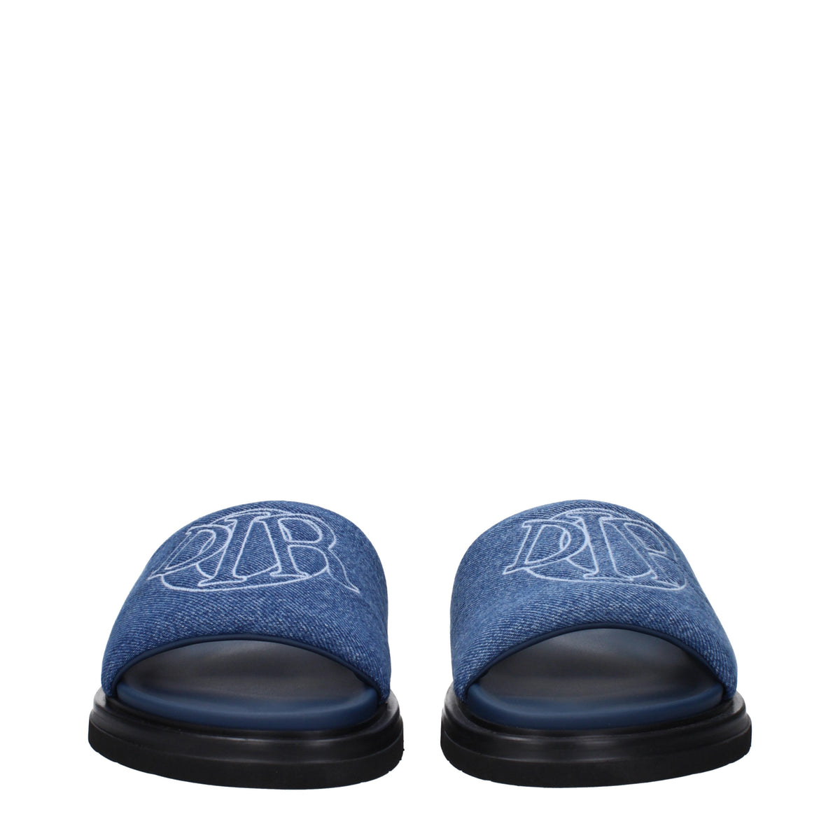 Dior クリスチャンディオールのスリッパとひづめの男性の布地青/ジーンズ - Image 4