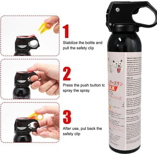 SA Bear Repellent Spray 40' Range Max Strength 9.2oz for Mountain Lion Outdoor Camping
