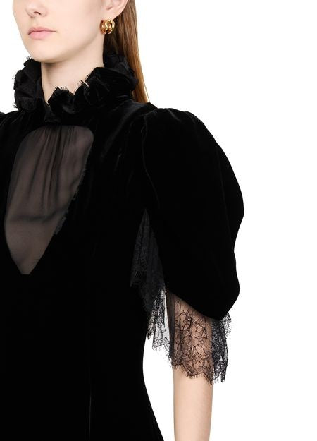 MCQUEEN Flowing velvet midi dress - Image 4