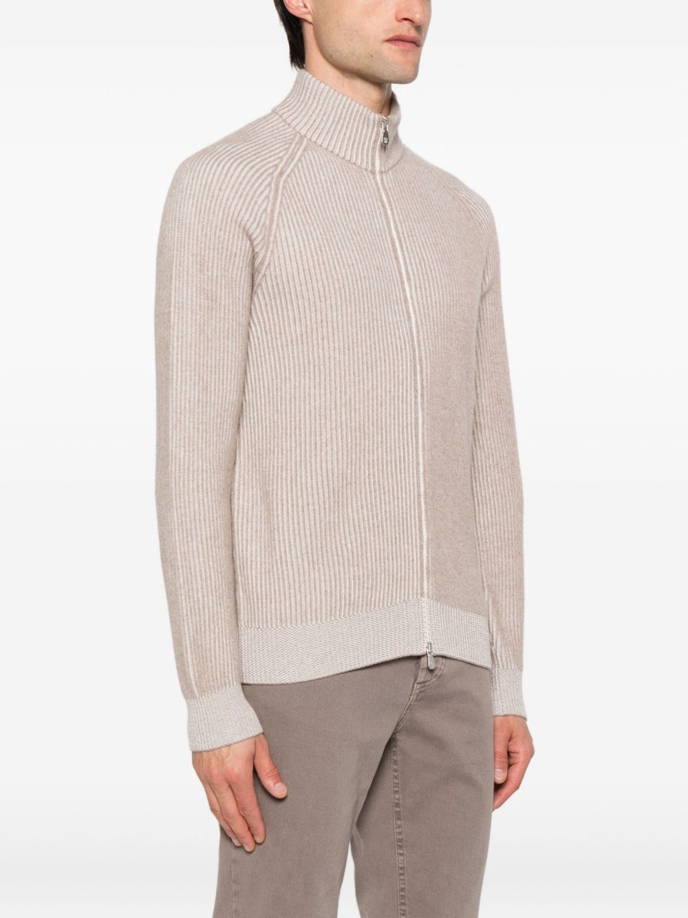 Brunello Brunello Cucinelli Cashmere Zipped Cardigan - Image 4