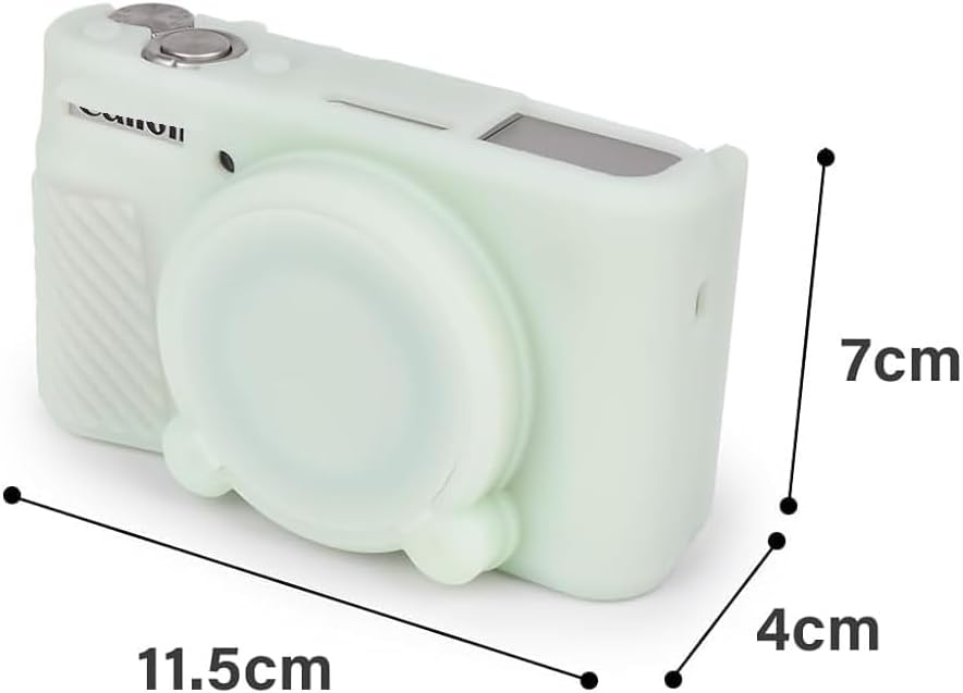 RGTUONT Digital Camera Silicone Case Compatible with Canon Powershot SX740/SX730 HS Soft Rubber Cover with Removable Lens Cover - No Slip and Detach (Jelly Green)