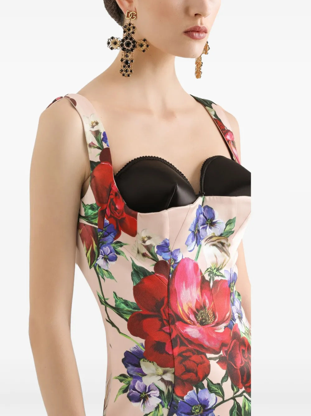 Dolce  Gabbana ドルチェ＆ガッバーナフローラルミディドレス - Image 4