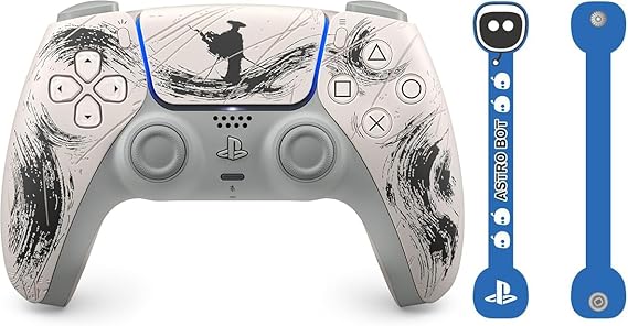 【純正品】DualSense ワイヤレスコントローラー "Ghost of Yōtei" ブラック リミテッドエディション(CFI-ZCT1JZ8) 【Amazon.co.jp限定】 アストロボットデザイン コードホルダー 付