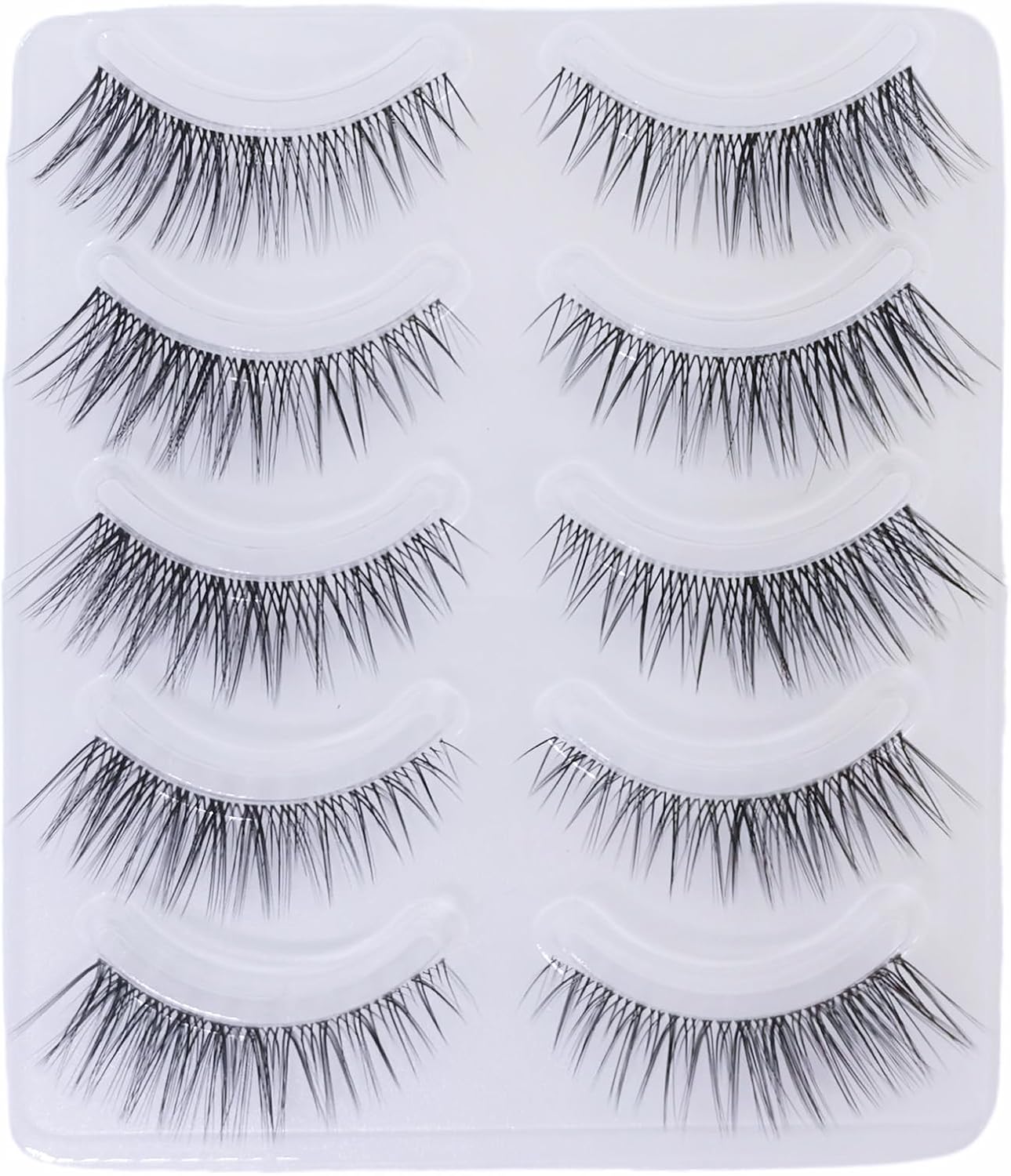 8D23 False Eyelashes, Transparent Axis Handmade False Eyelashes, Popular with Ultra Thin Soft Axis, Handmade, Actress Eyelashes