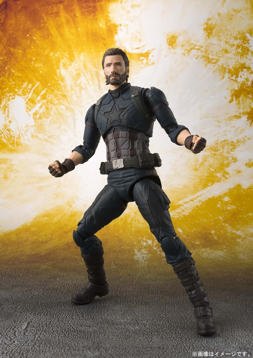 SH Figuarts Avengers: Captain America (Avengers: Infinity War), Approx. 6.1 inches (155 mm), ABS & PVC Pre-painted Complete Action Figure