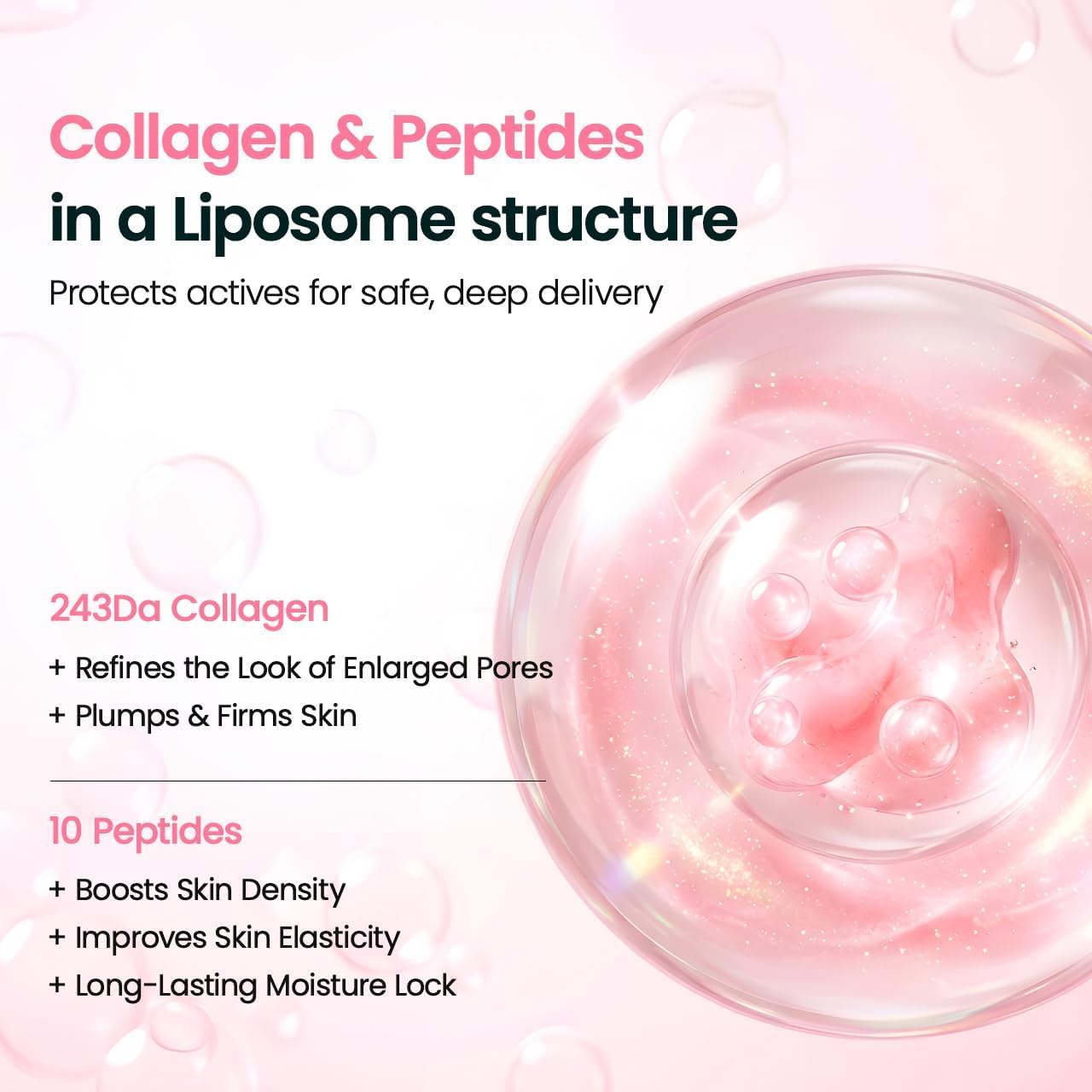 BIODANCE Péptido de colágeno Lipsome Bubble Booster, esencia de espuma de microburbujas para elasticidad y relleno, hidratación y preparación de la piel, cuidado coreano de la piel | 3.21 onzas