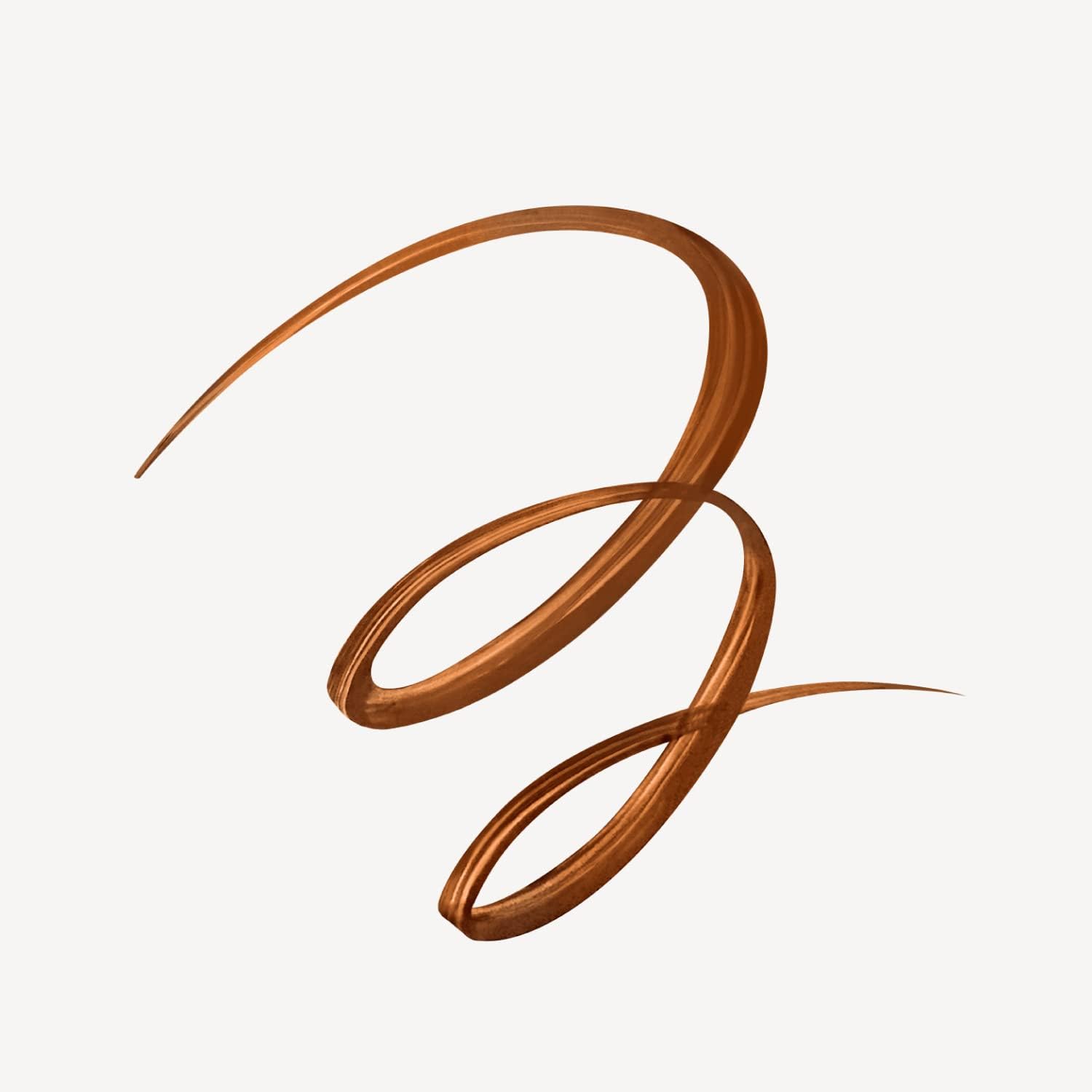 UZU By Flowfushi Eye Opening Liner, Liquid Eyeliner, Hot Water Removable, Alcohol Free, Dye Free, Hypoallergenic, Color: Light Brown, [2022 New Color]