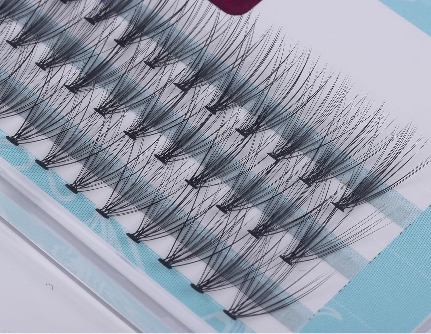 PINK PEPPER Self Eyelash Extensions, Extra Fine Point 0.05 mm for Parts, Tsukema DIY, Matsuekm, 20 Bundles (0.5 mm x 2)