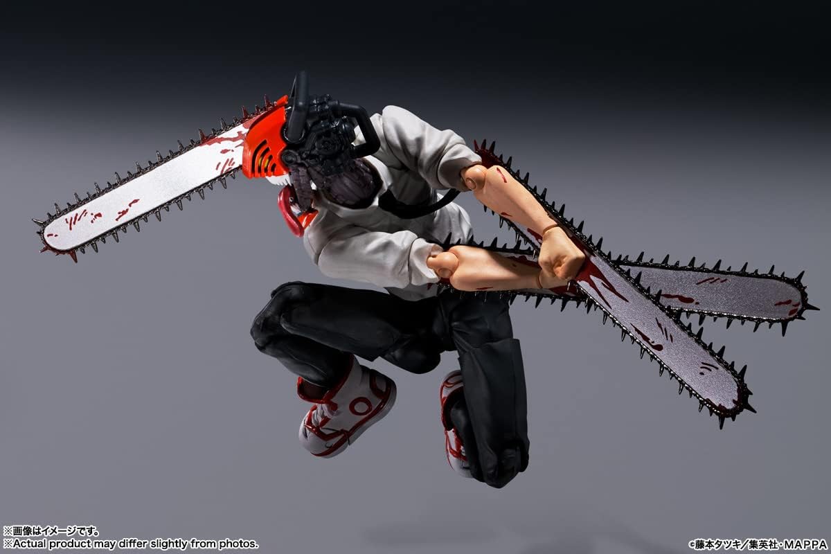 TAMASHII NATIONS S.H. Figuarts Chainsaw Man, Approx. 5.9 inches (150 mm), PVC & ABS, Pre-painted Action Figure
