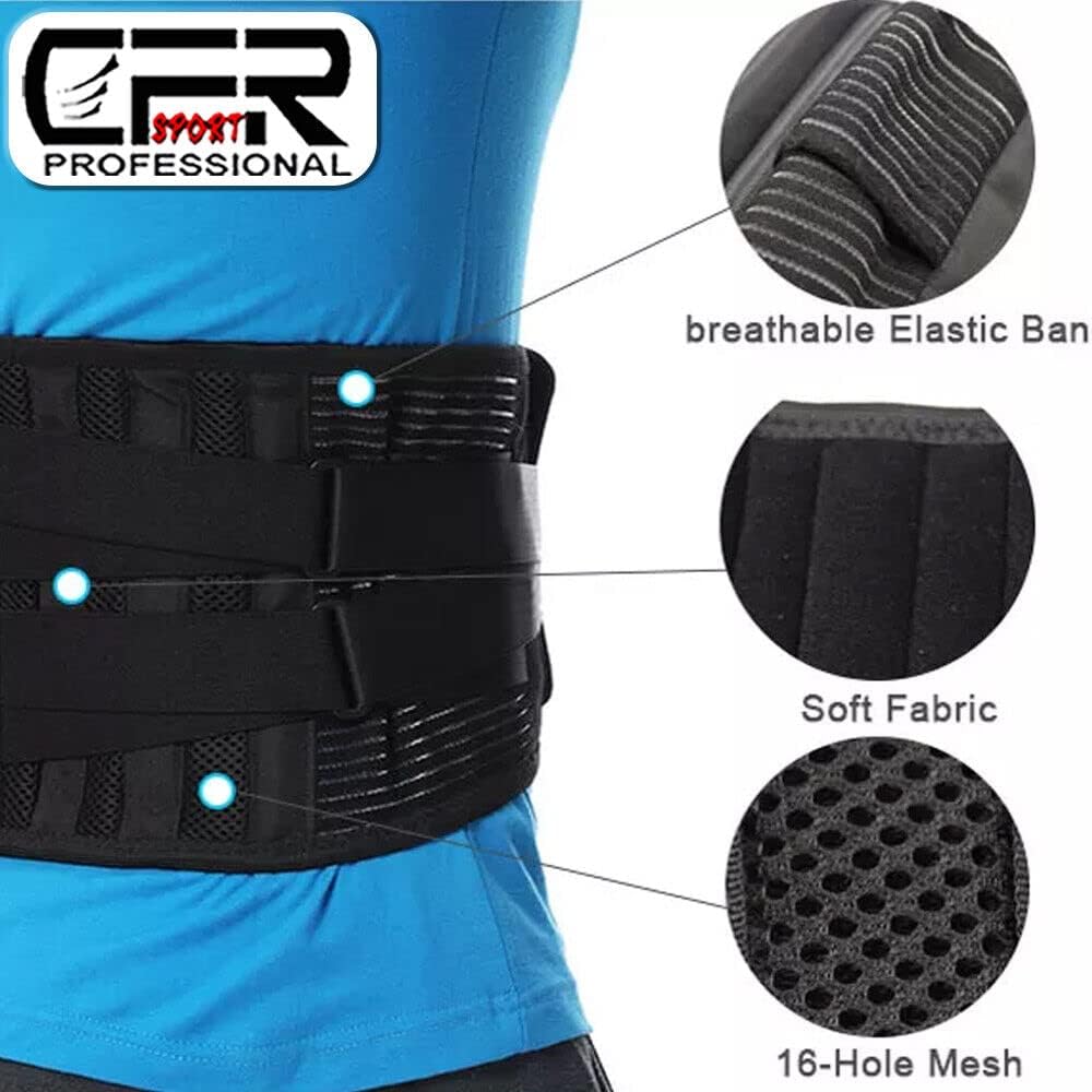 Back Support Lumbar Fixer Pain Relief Lumbar Support Belt Sciatica Men Women (L)