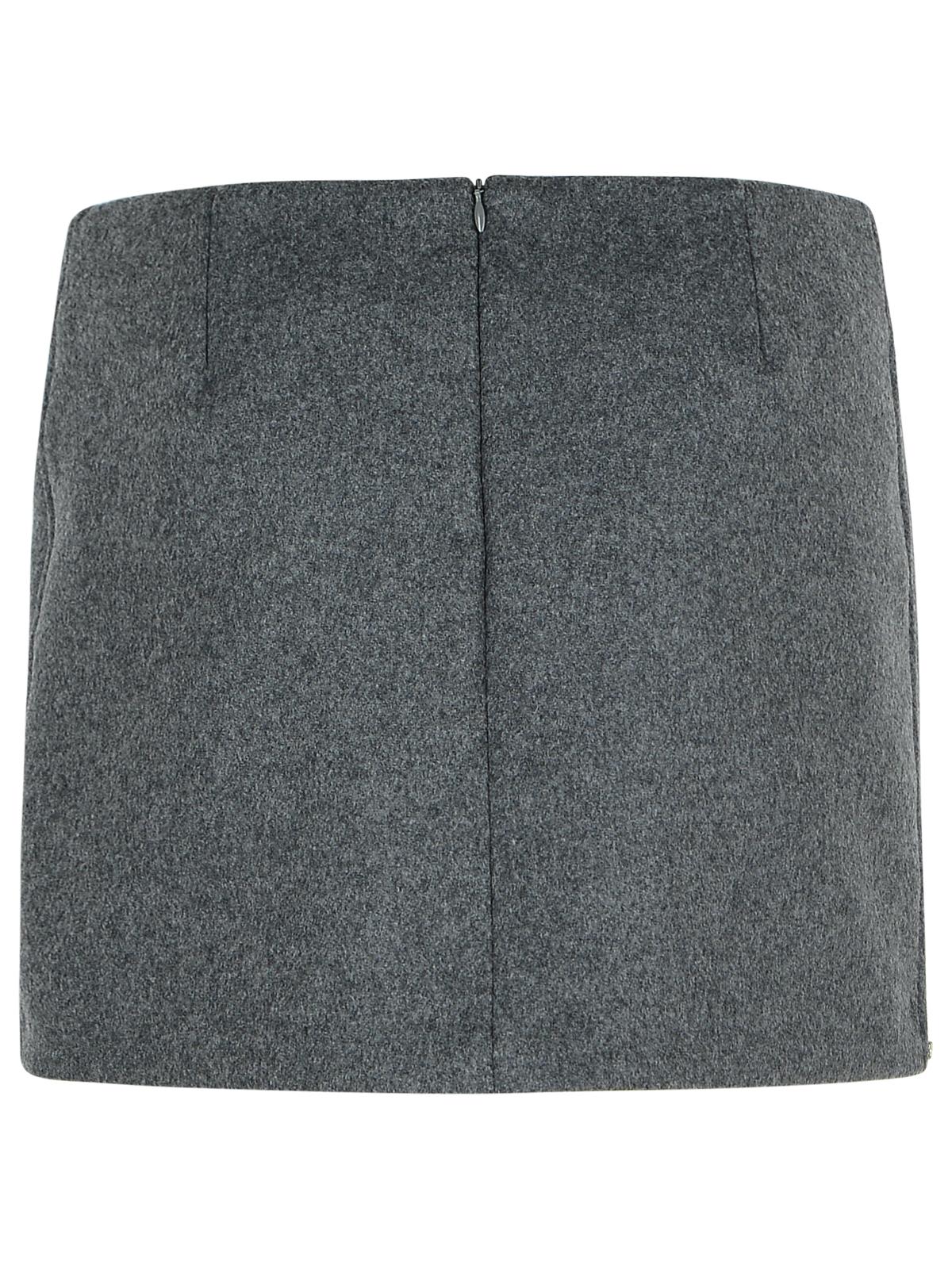 Sportmax SportMax 'Poggio'グレーバージンウールスカート - Image 4