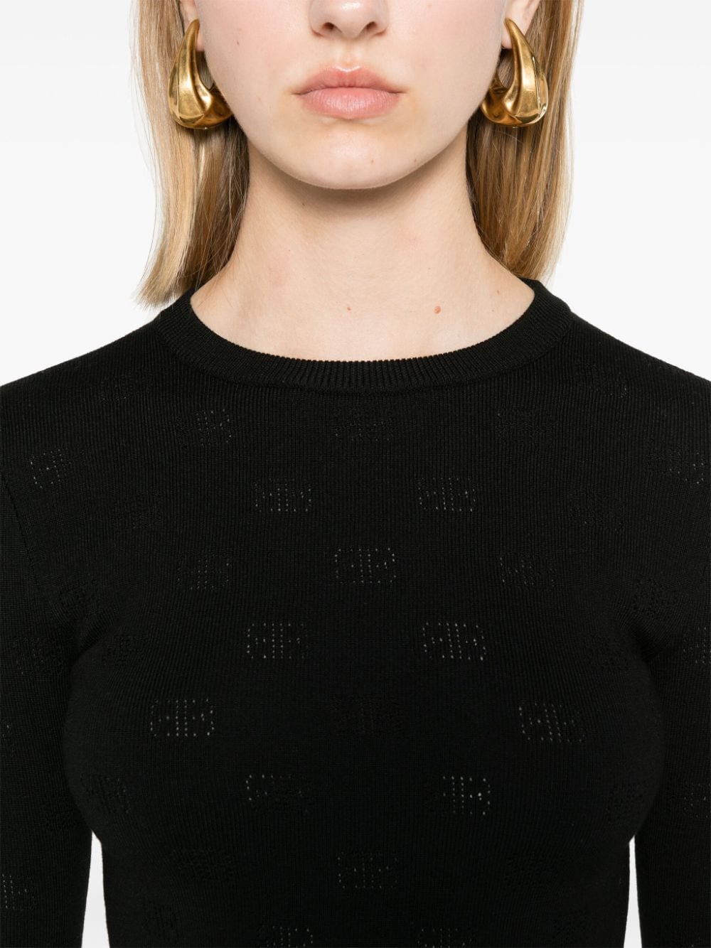 Balenciaga バレンシアガオープンニットウールトップ - Image 4
