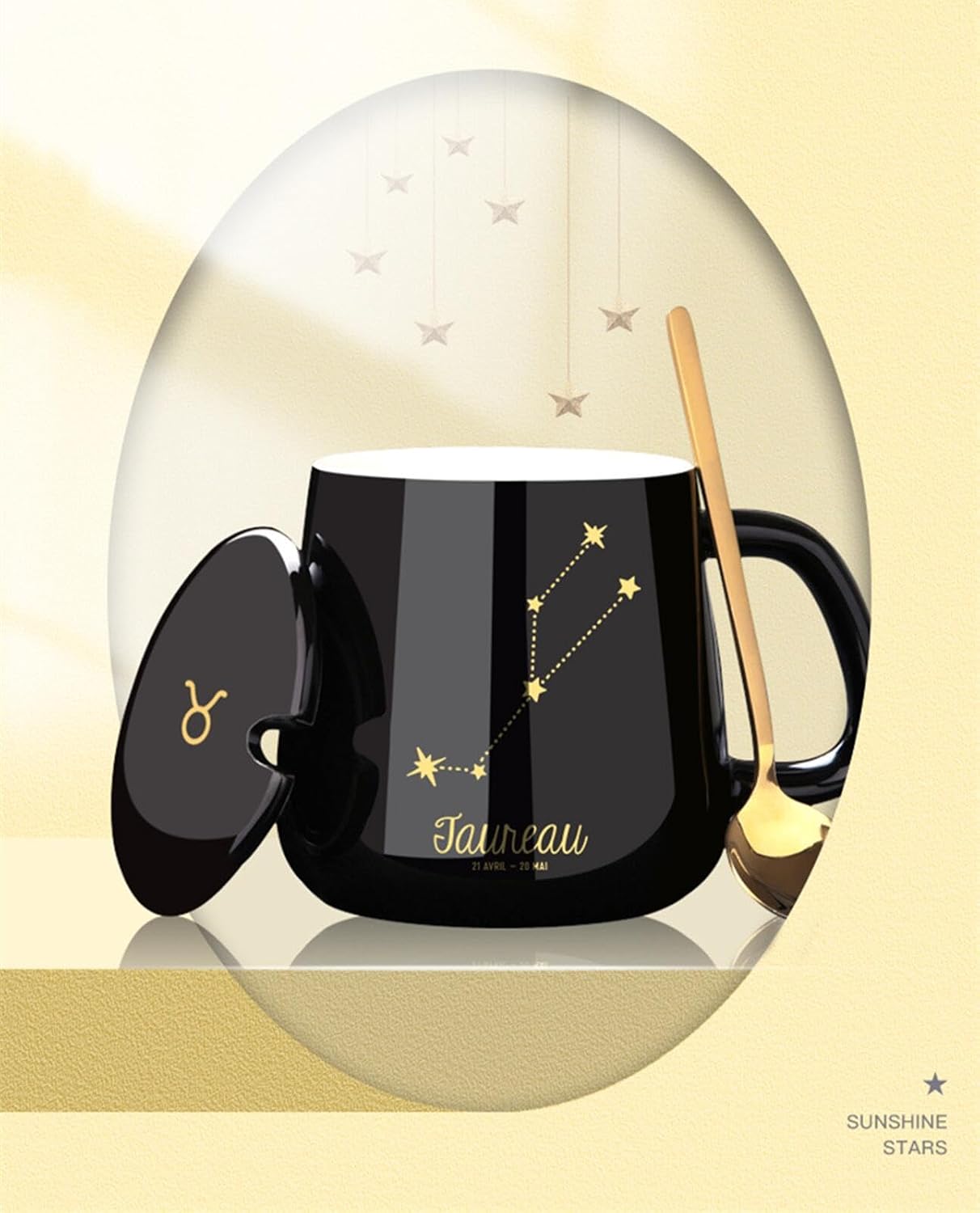 Lucky Star Constellation Mug, Ceramic, Coffee Cup, Birthday Gift, Women's, Popular, 20's, 15.2 fl oz (430 ml), Fashionable, Cute, Mom and Dad, Men's, Women's, Popular Birthday Gift, Girlfriend, Wife