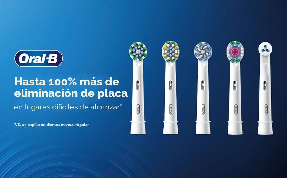 Oral B Cross Action Recambio de cabezales de cepillo de dientes eléctrico, 4 unidades