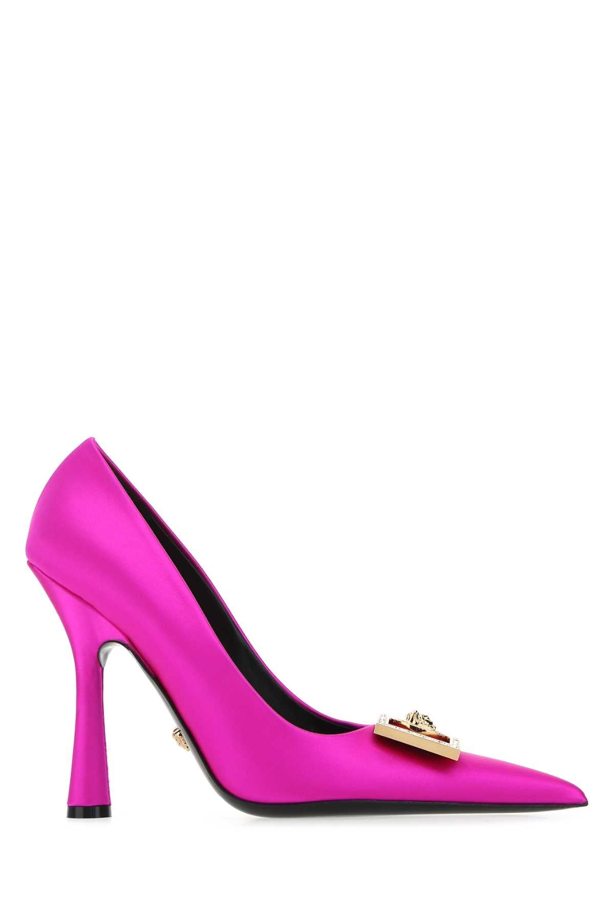 Versace ヴェルサーチフクシアサテンポンプ - Image 4