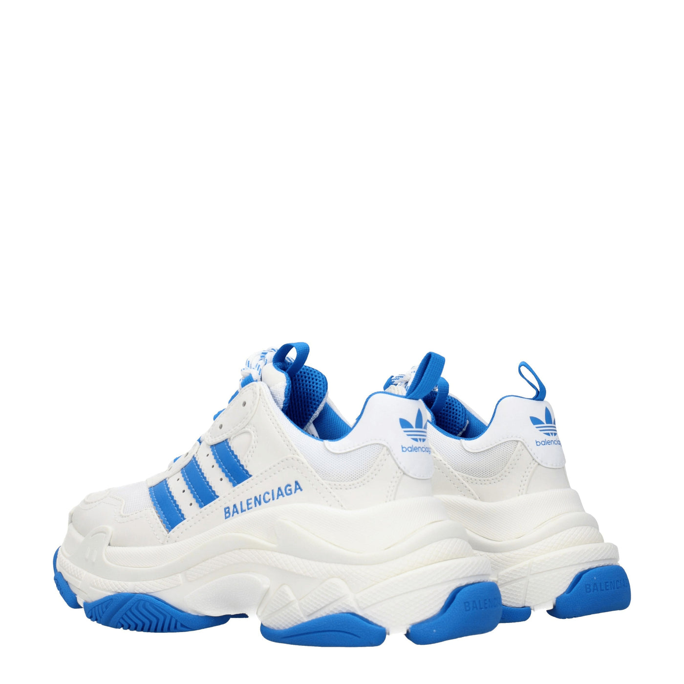 Balenciaga バレンシアガスニーカーアディダストリプル S レディースファブリックホワイト/シアン - Image 4