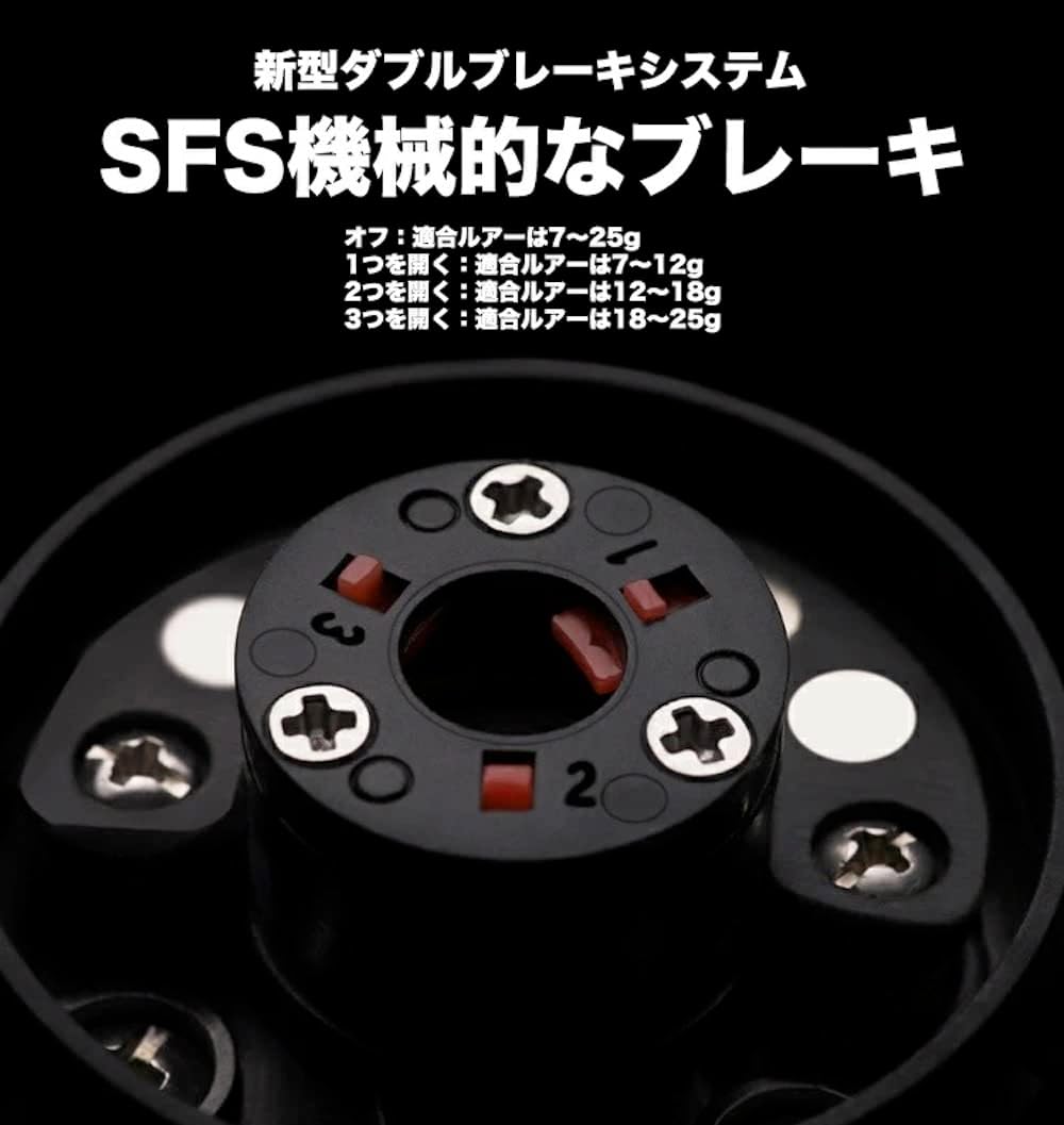 YU70 Reel, Bait Reel, Lightweight, Far Toss, Left Handle, Right Handle, Maximum Drag Force, 17.6 lbs (8 kg), Strong Magnet, Double Brake, Aluminum Spool, For Saltwater and Freshwater Fishing,