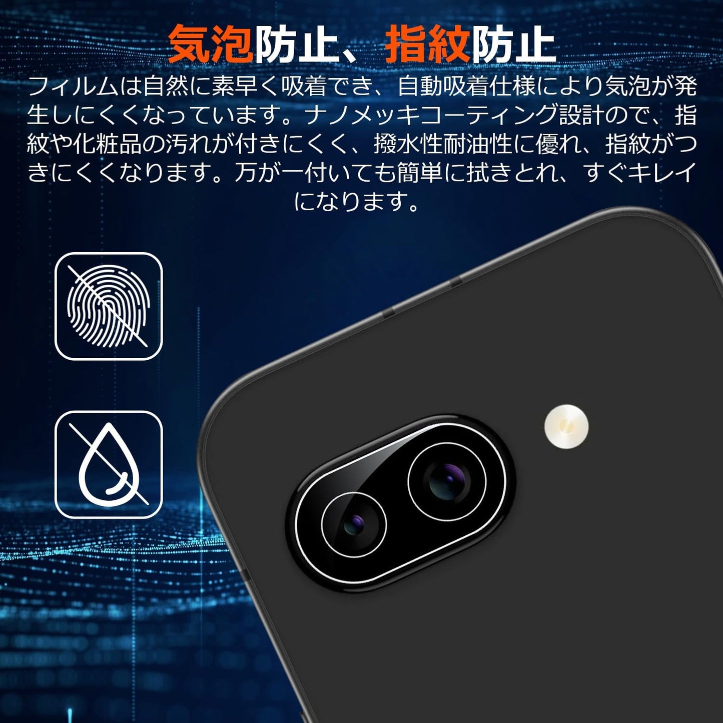 Google Pixel 9a Lens Film, Google Pixel 9a Camera Film (Set of 2), Made of Asahi Glass Material, Shockproof, 9H Hardness, Anti-Fingerprint, Full Protection, Easy Installation, Google Pixel 9a Camera