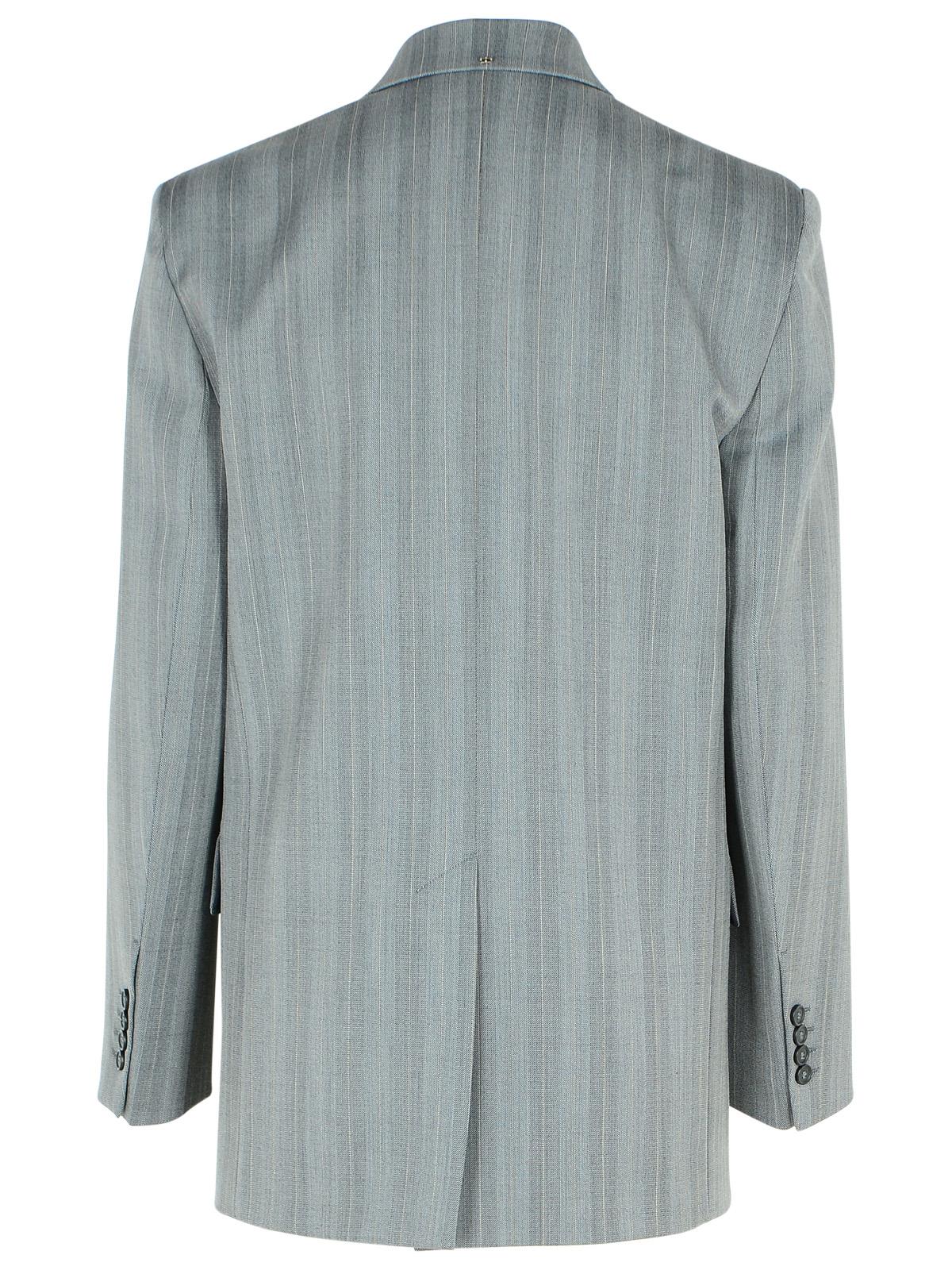Sportmax SportMax 'Merlot'グレーバージンウールブレンドブレザー - Image 4