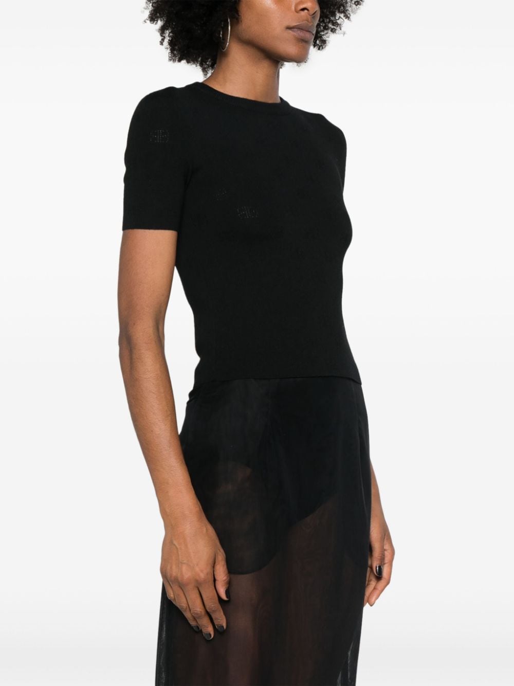 Balenciaga バレンシアガオープンニットウールトップ - Image 4