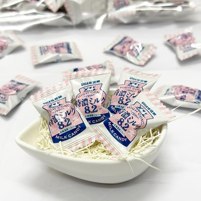 UHA Mikakuto Tokuno Milk, 8.2, Made in Hokkaido, 2 Bags, Candy, Individual Packaging, Tokuno, Candy, Milk Candy