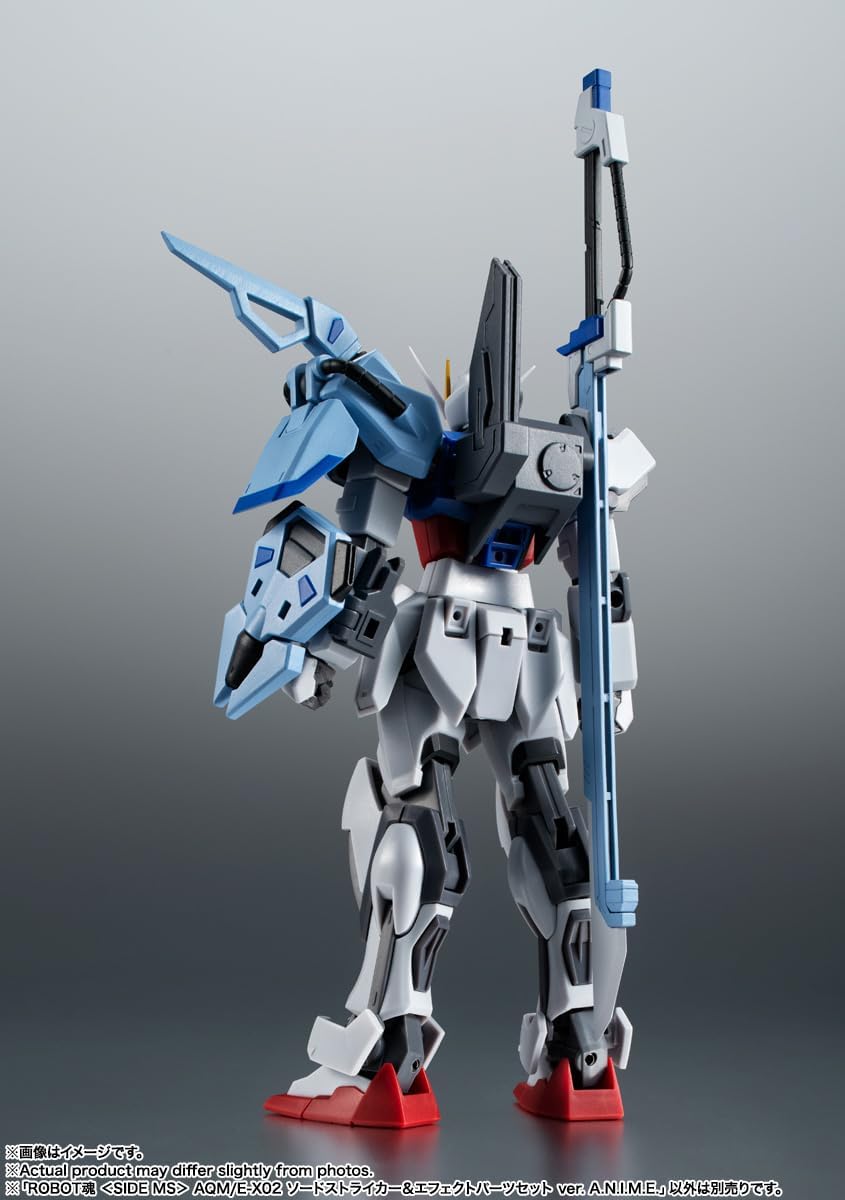 TAMASHII NATIONS Robot Spirits Mobile Suit Gundam SEED AQM/E-X02 Sword Striker & Effect Parts Set Version A.N.I.M.E. Approx. 6.5 inches (165 mm), ABS & PVC Pre-painted Action Figure