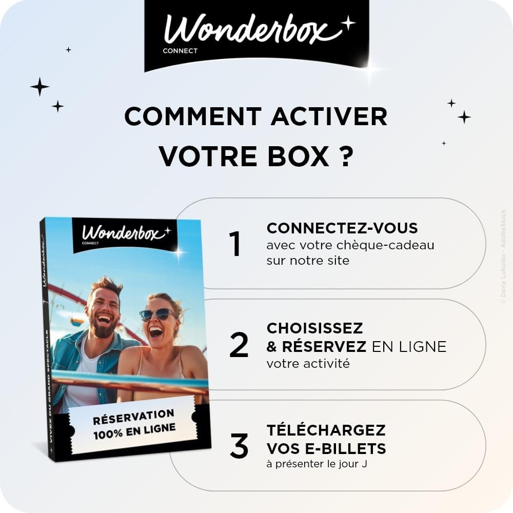 Wonderbox Connect – Disneyland Paris – Day in Duo 1 Disney Park – 2 Entries for 1 Day – Disneyland or Walt Disney Studios Park – Theme Park – 27 Months Validity | 2 admissions for 1 day - Disneyland Park or Walt Disney Studios - Validity 27 months