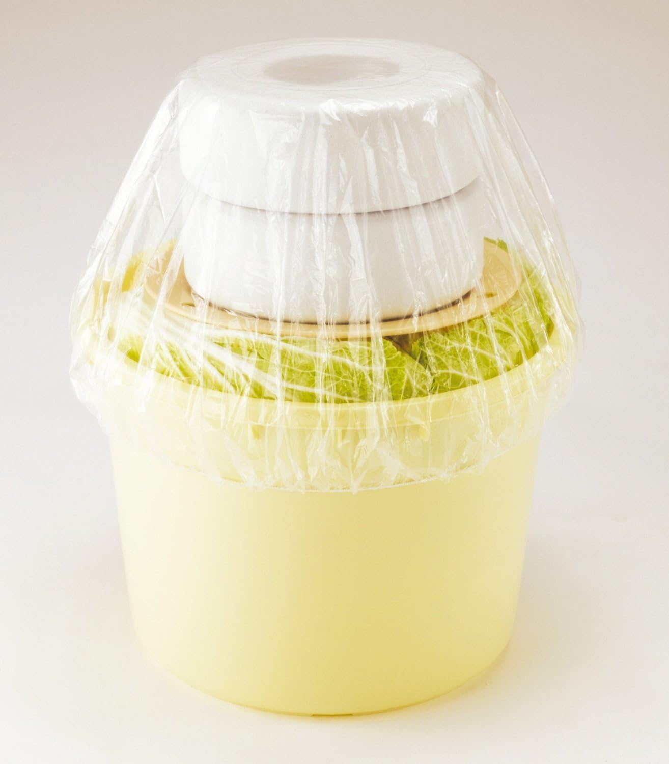 Risu Pickle Press Lid for Model 15 Pickling Crock, Round, Ivory