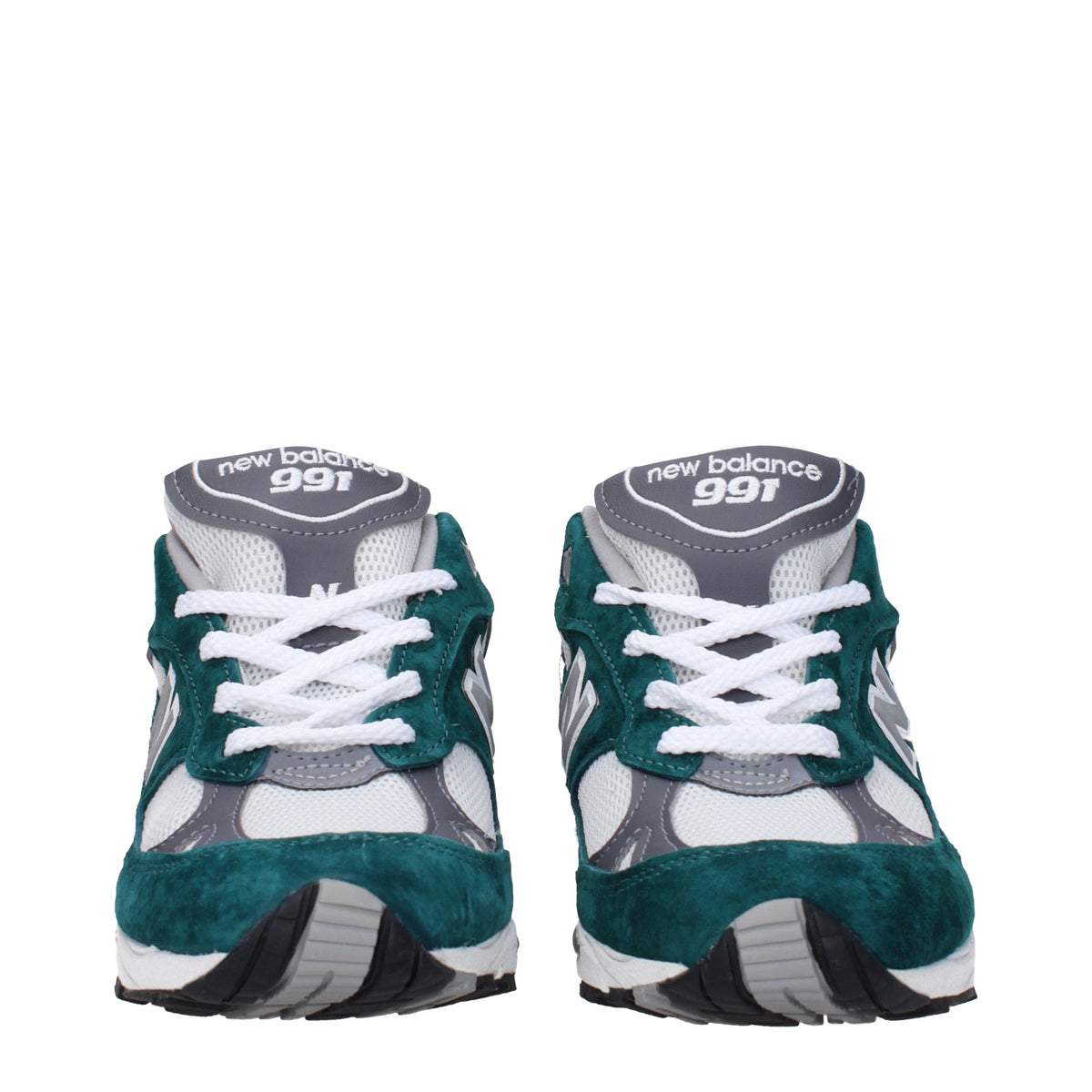 Designer Brand ニューバランススニーカー991女性ファブリックグリーン - Image 4
