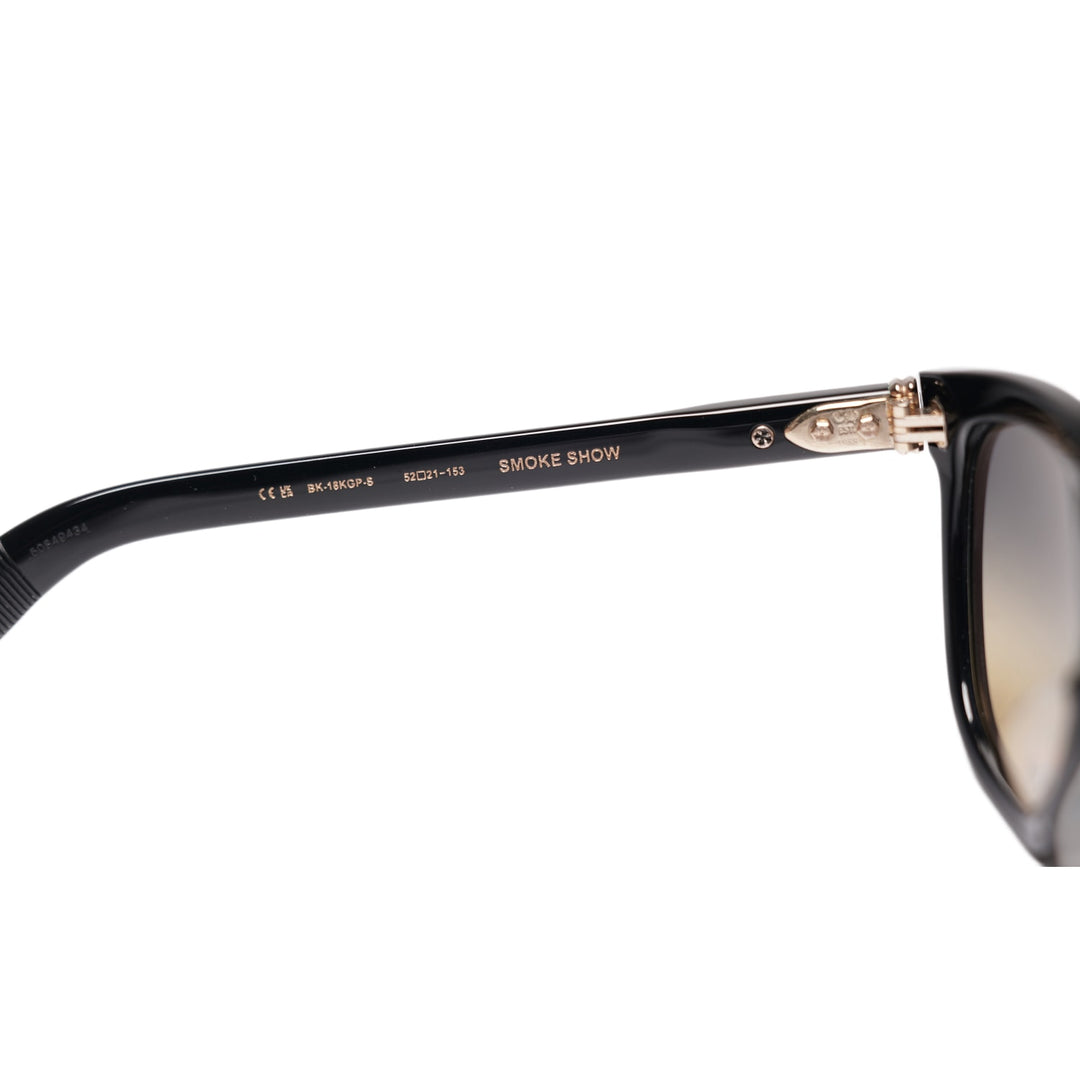 CHROME HEARTS 'SMOKE SHOW' DIAMOND BLACK/GOLD SUNGLASSES