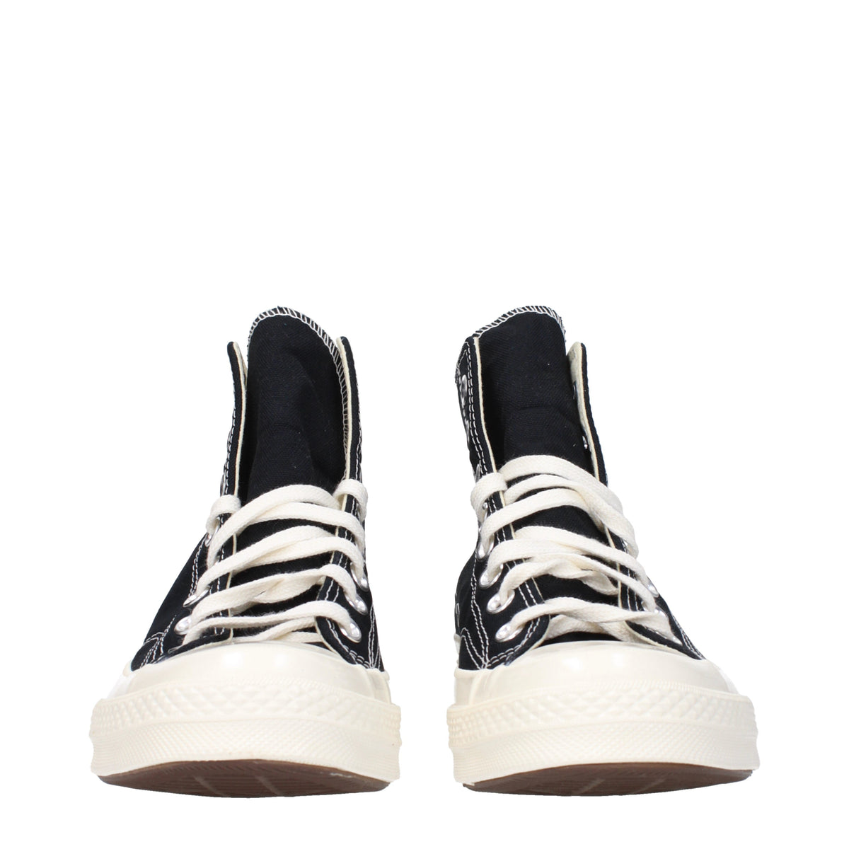 Comme Comme DesGarçonMen'S コンバーススニーカーファブリックブラック/レッド - Image 4