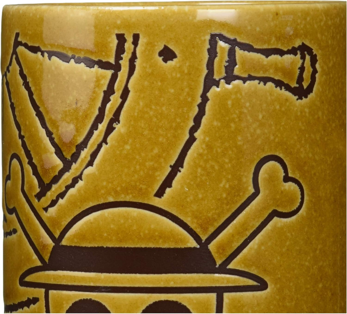 金正陶器(Kaneshotouki) アニメ 「 ワンピース(ONE PEICE) 」 海賊旗 撥水 ジョッキ 600ml 茶色 122196