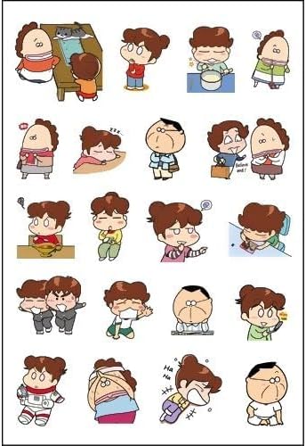 Sticker Set of 93, Tachibana Midori, Tachibana Mikan, Tachibana Yuzhiko, Tachibana Jin, Wall Decals, Notebook Stickers, Waterproof Decals, Children's Stickers, Picture Stickers, Mobile