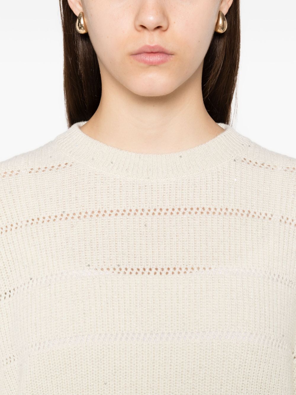 Brunello Cucinelli Cashmere And Wool Jumper - Image 4