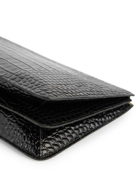 TOTEME Croc-effect tri-compartment leather clutch - Image 4
