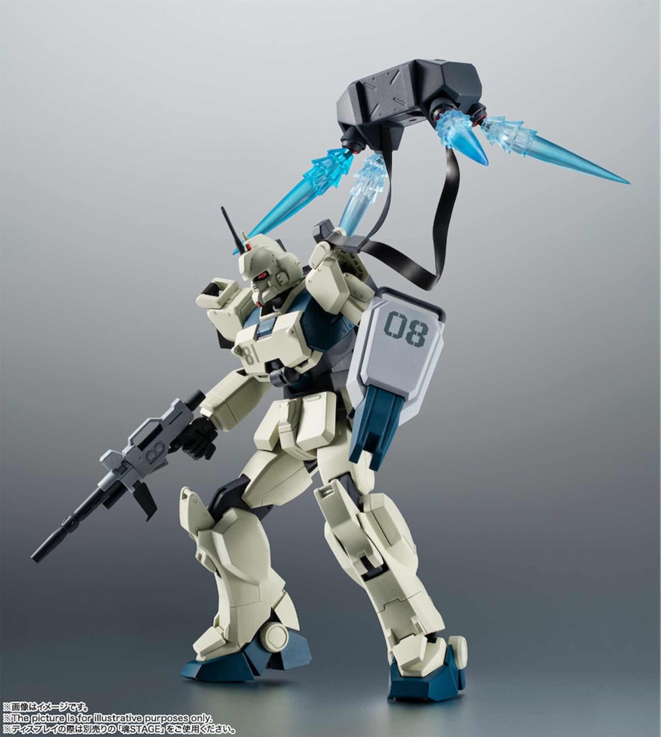 BANDAI SPIRITS Robot Spirits Mobile Suit Gundam 08th MS Platoon RX-79 (G) Ez-8 Gundam Ez-8 Ver. A.N.I.M.E. Approx. 4.9 inches (125 mm), ABS & PVC Pre-painted Action Figure
