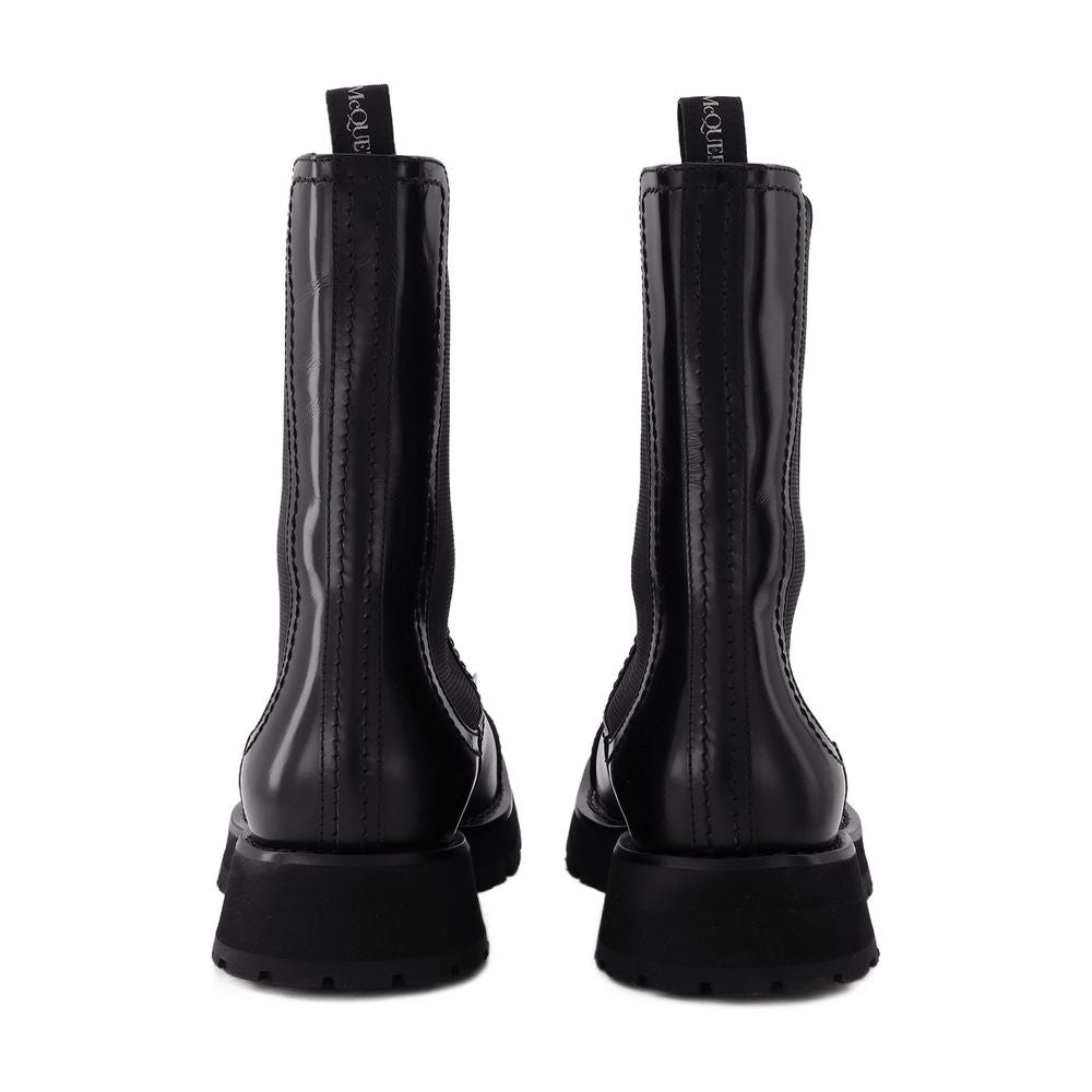 Alexander 黒い革のスタッドが付いた足首ブーツ - Image 4