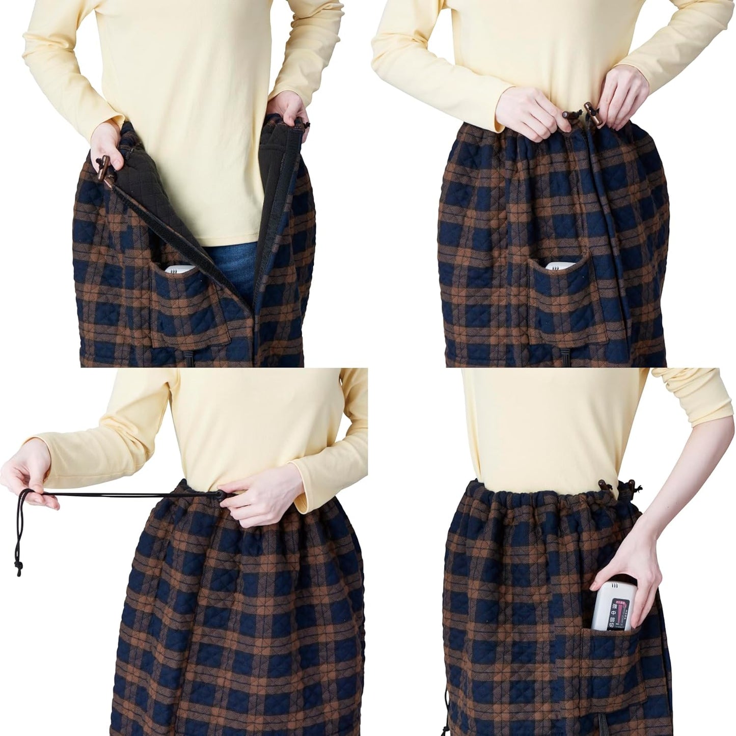 Sugiyama SSW22AH21 (BR) with Timer to Prevent Disconnect Forgets, Made in Japan, Washable Electric Foot Warmer, Hot Leg Heater