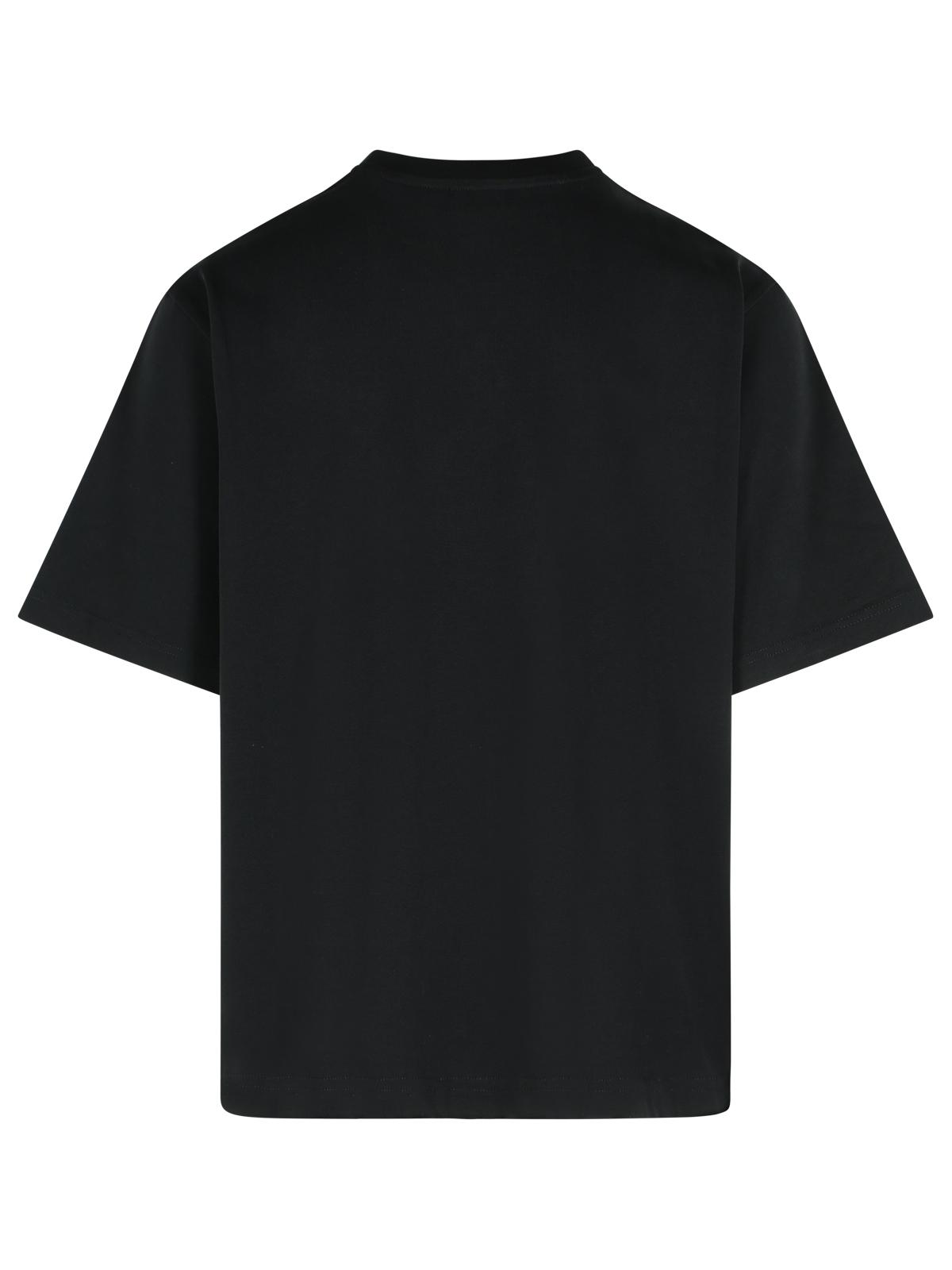 Casablanca カサブランカブラックコットンTシャツ - Image 4