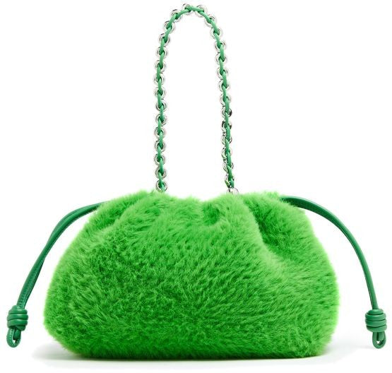 LOEWE Flamenco Purse カーフレザー & ファー ミディアム バッグ - Image 4