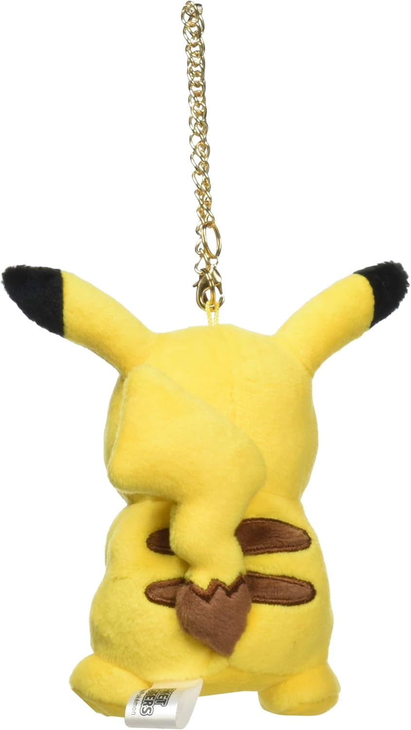 Saneboeki PM04 Pokemon All Star Collection Pikachu Mascot, W3.5 x D2.6 x H4.3 inches (W9 x D6.5 x H11 cm), Plush Mascot, Pokemon