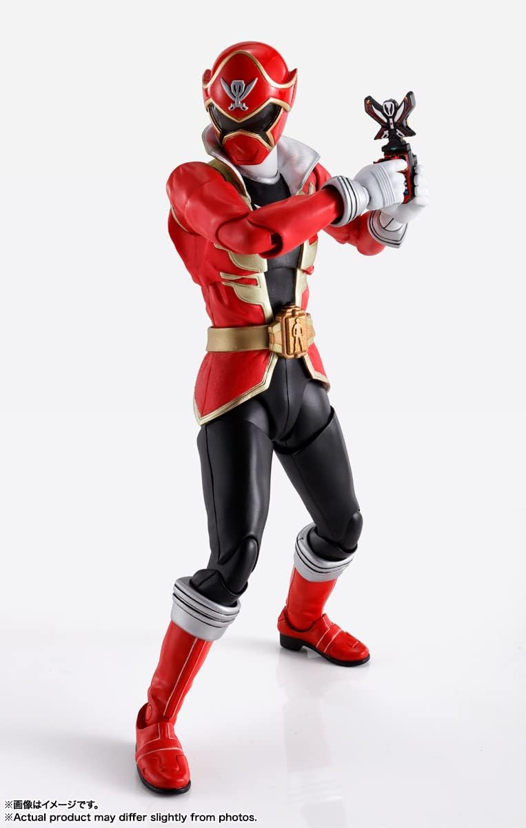 S.H. Figuarts (True Bone Carving Process) Pirate Sentai Gokaiger Gokai Red, Approx. 5.7 inches (145 mm), PVC & ABS, Pre-painted Action Figure